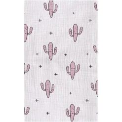 Muselina Bambú 120x120 cm Cactus Rosa