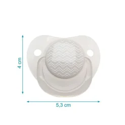 Pack 2 chupetes de 0-6m Gris