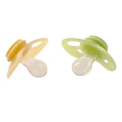 Pack 2 Chupetes de Silicona 0-6 Meses Verde/ Beige