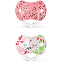 Pack 2 chupetes 0-6m Jungle Rosa