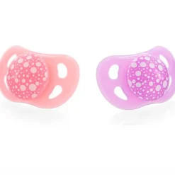 Pack 2 Chupetes Silicona 0-6 Meses Rosa/Lila