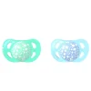 Pack 2 Chupetes Silicona +6 Meses Azul/Verde