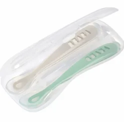 Pack 2 Cuchara silicona con Estuche 1º Edad