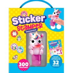 Pack Sticker Stamper Unicornios
