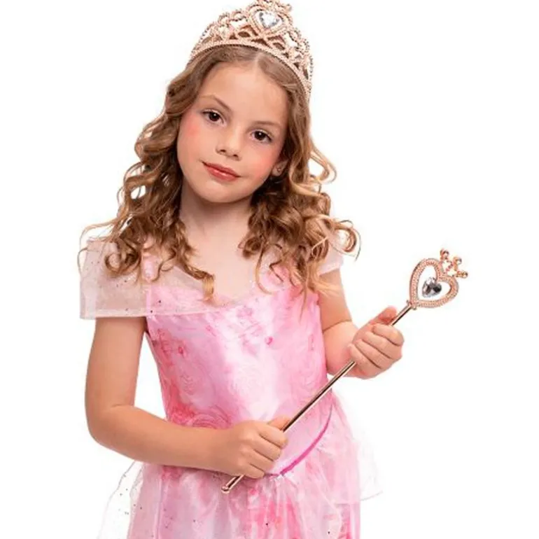 Pack Tiara y Varita Oro Rosa