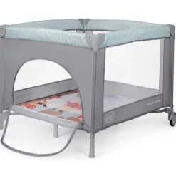 Parque bebé cuadrado Gris/ Verde
