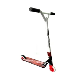 Patinete Freestyle Acrobático Negro, Blanco y Rojo