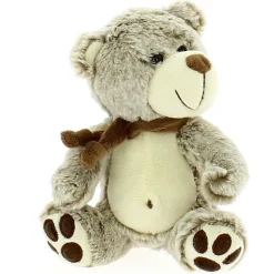 Peluche Oso Con Bufanda 20cm Marrón