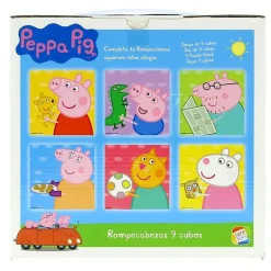 Peppa Pig Rompecabezas de 9 cubos