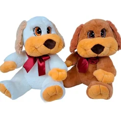Perro Peluche con Lazo 40 cm Surtido