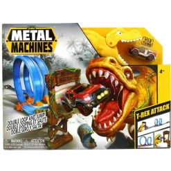 Pista Vehículos Metal Machines Ataque T-Rex