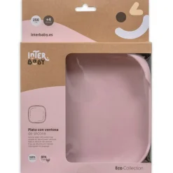 Plato llano silicona antideslizamiento Rosa