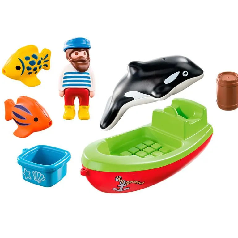 Playmobil 1.2.3 Pescador con Bote