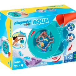 Playmobil 1.2.3 Rueda de Agua con Bebé Tiburón