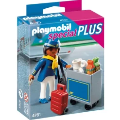 Playmobil Azafata de Vuelo con Carrito