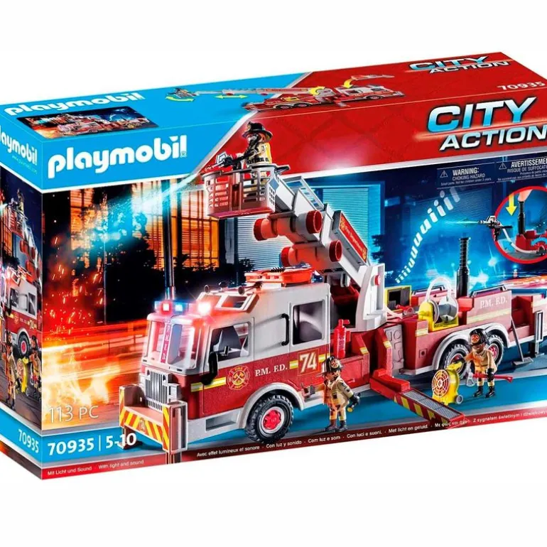 Playmobil City Action Vehículo Bomberos US Tower