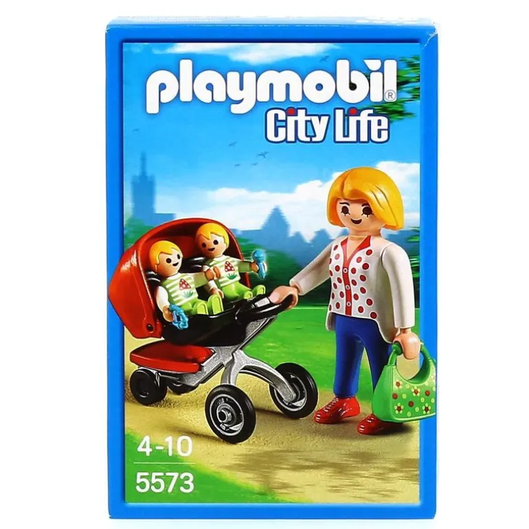 Playmobil City Life Mamá con Carrito de Gemelos
