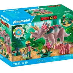 Playmobil Dinos Familia de Triceratops