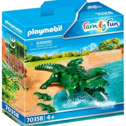 Playmobil Family Fun Cocodrilos con Bebé