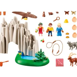 Playmobil Heidi Lago con Heidi, Pedro y Clara