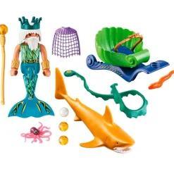 Playmobil Magic Rey del Mar con Carruaje Tiburón