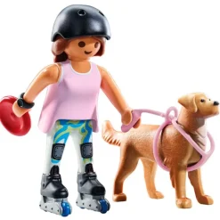 Playmobil My Life Patinadora con Retriever