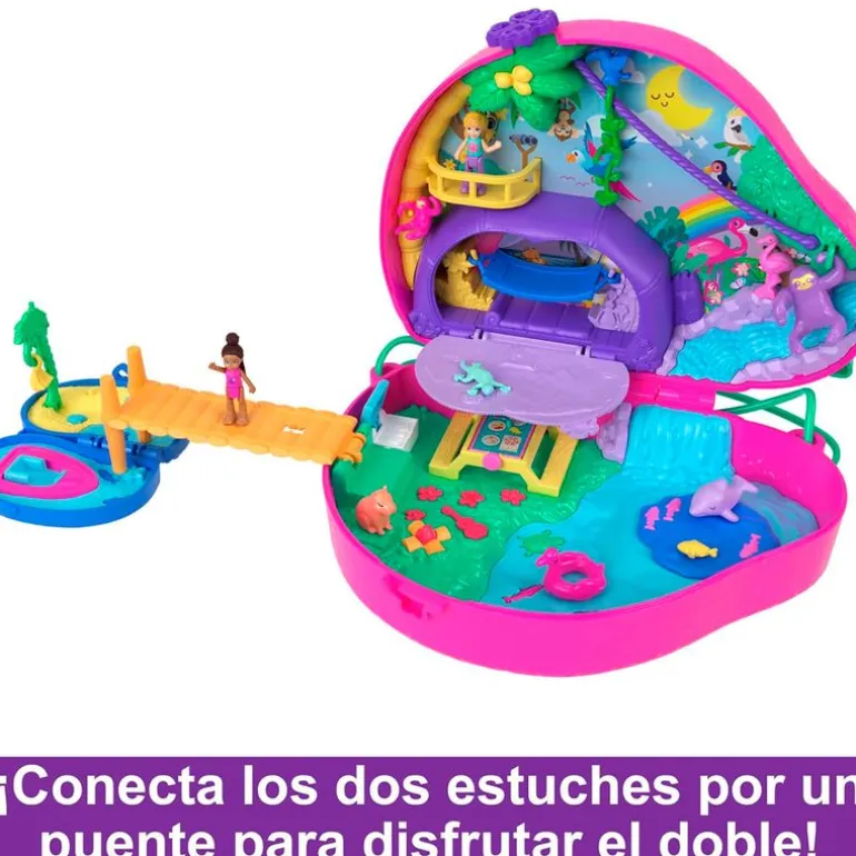 Polly Pocket Estuche Familia Perezosos 2 en 1