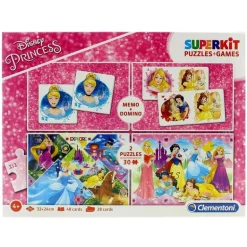 Princesas Disney Puzzle 2x30 Dominó y Memory