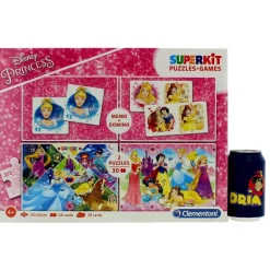Princesas Disney Puzzle 2x30 Dominó y Memory