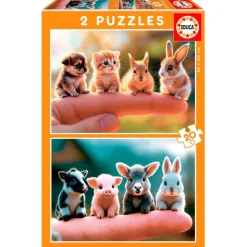 Puzzle Bebés Animales 2x20 Piezas