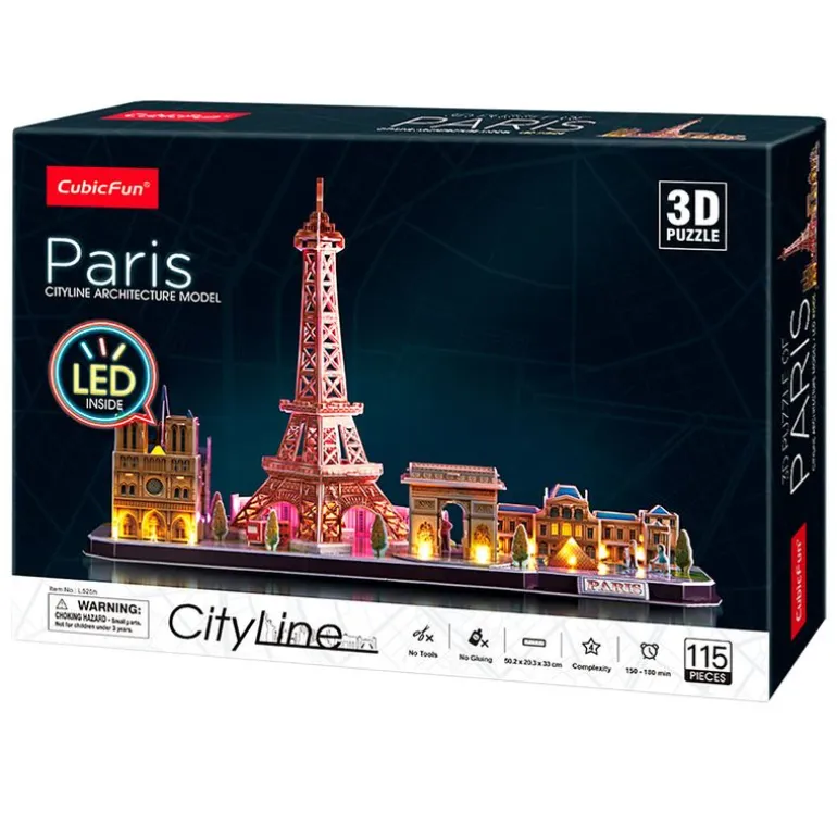 Puzzle 3D City Line Skyline Paris LED