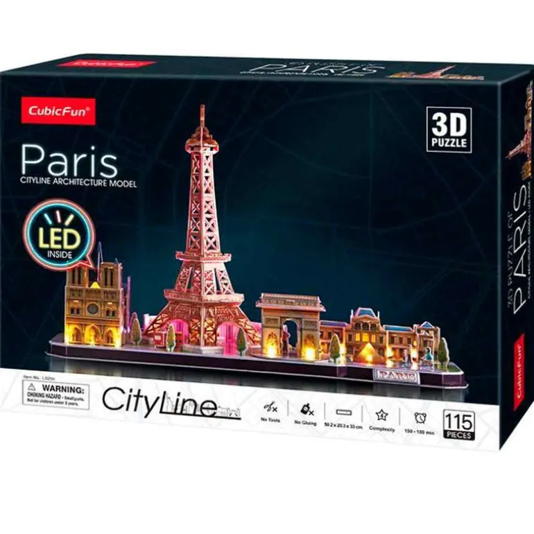 Puzzle 3D Torre Eiffel LED