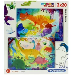 Puzzle Dinosaurios 2x20 Piezas