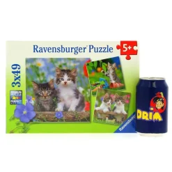 Puzzle Gatitos Atigrados 3 x 49 Piezas