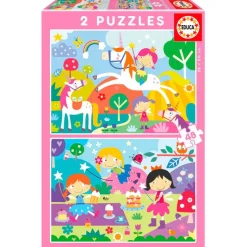 Puzzle Mundo Fantasía 2x48 Piezas