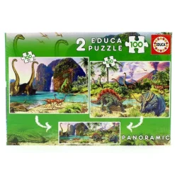 Puzzle 2x100 Dino World 2x100