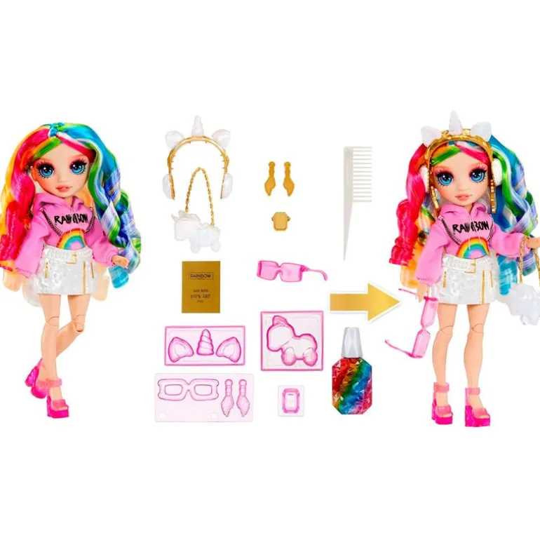 Rainbow High Creative Crystals Muñeca Amaya Raine