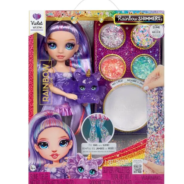 Rainbow High Rainbow Shimmers Muñeca Violet Willow