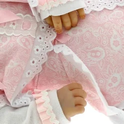 Reborn Bebé Leo Dormido con Traje Rosa