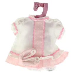 Ropita para Muñecos Blanco con Rosa 35 cm