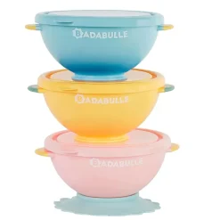 Set 3 bols antideslizamiento con tapa