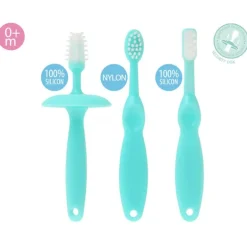 Set de cepillos de dientes para bebé azul