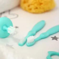 Set de cepillos de dientes para bebé azul