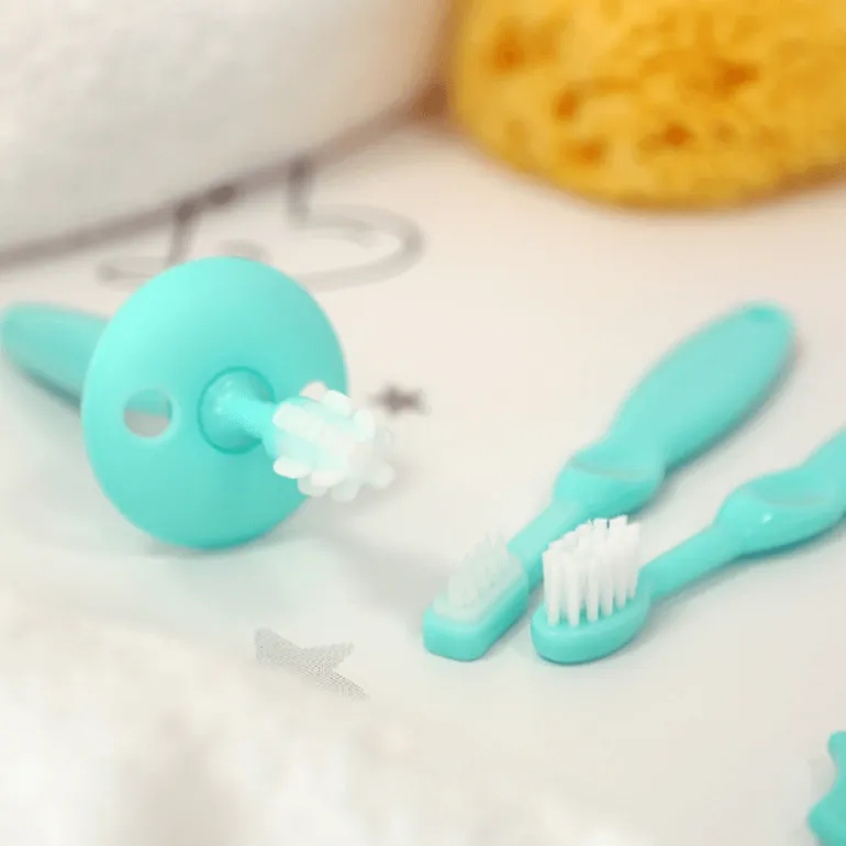 Set de cepillos de dientes para bebé azul