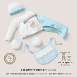 Set Nacimiento de 0-6m 5 piezas Elefante Azul