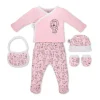 Set Nacimiento de 0-6m 5 piezas Animals Rosa
