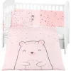 Set textil Cuna 6 piezas Bear Rosa