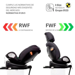 Silla coche Alea 40-150cm c/ pata Gris