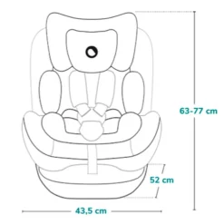 Silla coche Bastiaan 40-150cm c/ top tether Pink