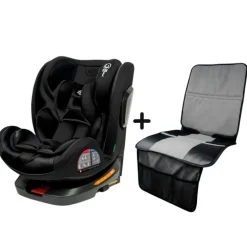 Silla coche Giratoria Aruna de 40 a 150 cm Negra + Regalo